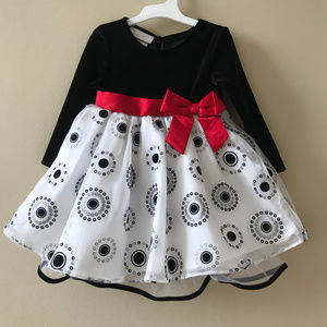 black and red baby dress